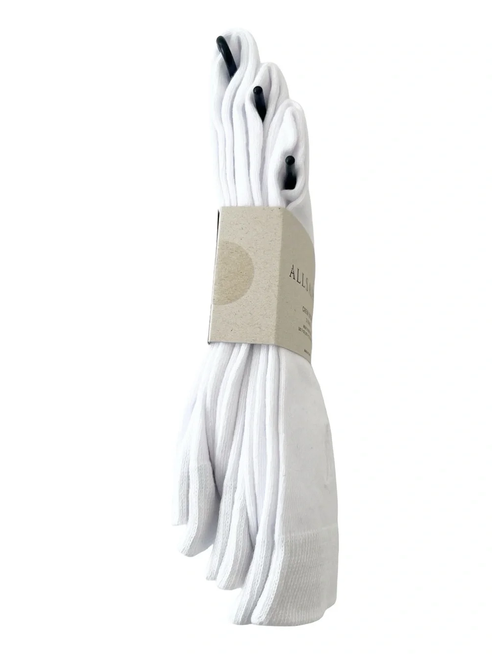 Allsaints 3 Pairs Crew Socks White Shoe Size 7-13 NIB